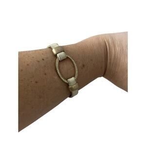faux leather Bracelet with Rhinestones